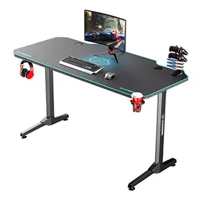 ULTRADESK Herný stôl FRAG - BLUE, 140x66 cm, 76 cm, s XXL podložkou pod myš, s ultradesk BEAM, držiak slúchadiel aj nápojov